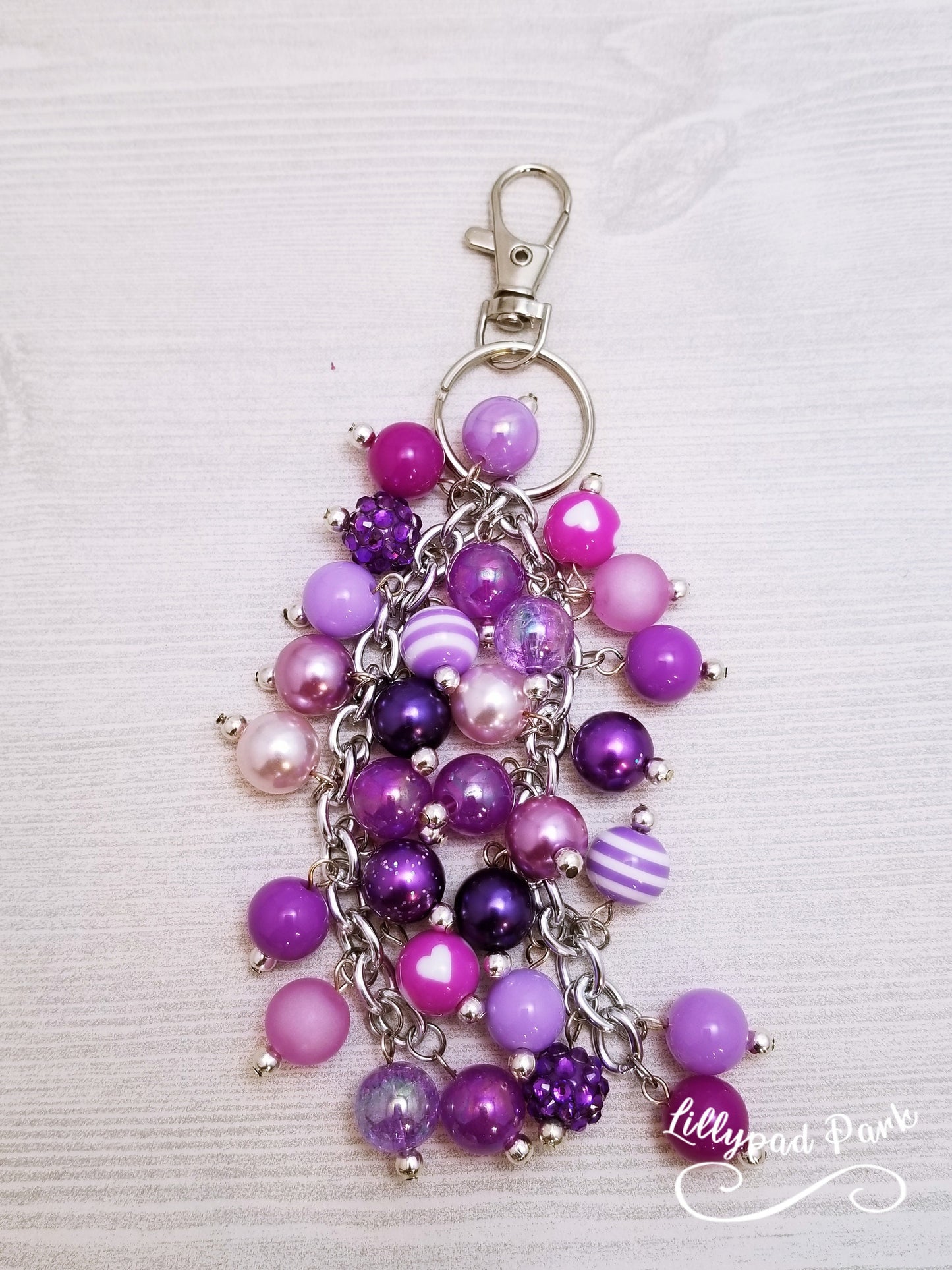 Handmade Beaded Purse Charm or Bag Charm that dangles like a keychain