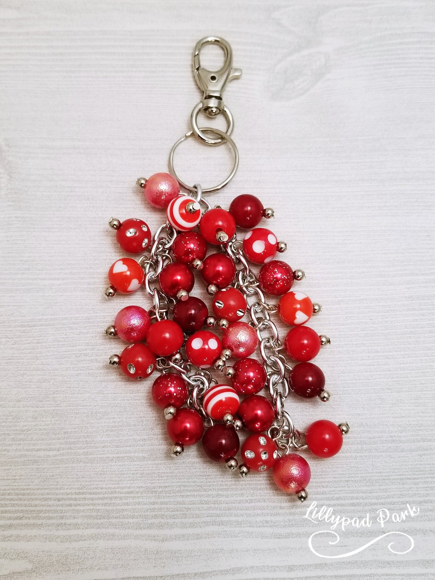 Handmade Beaded Purse Charm or Bag Charm that dangles like a keychain