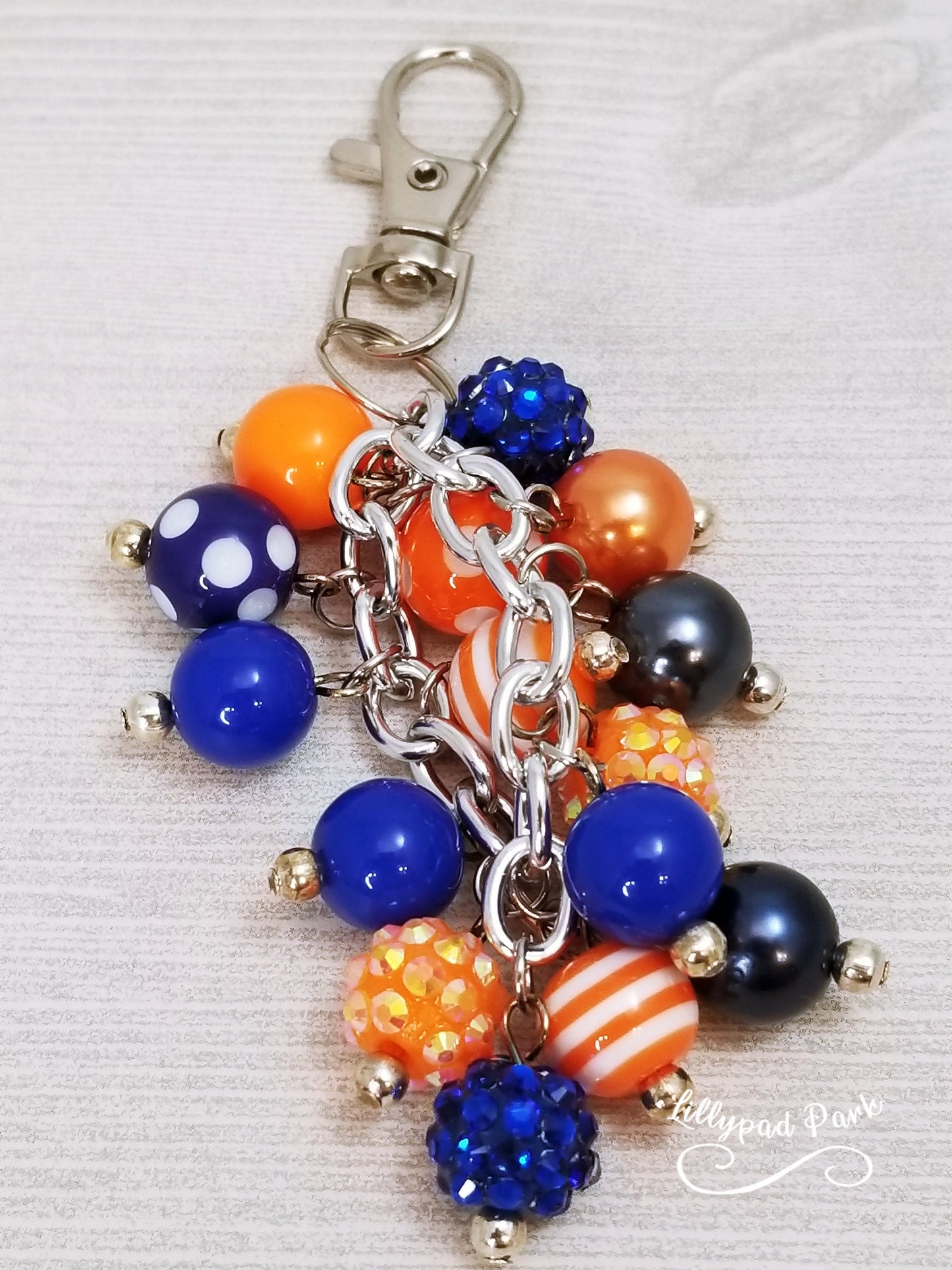 Handmade Beaded Mini Purse Charm or Bag Charm that dangles like a keychain