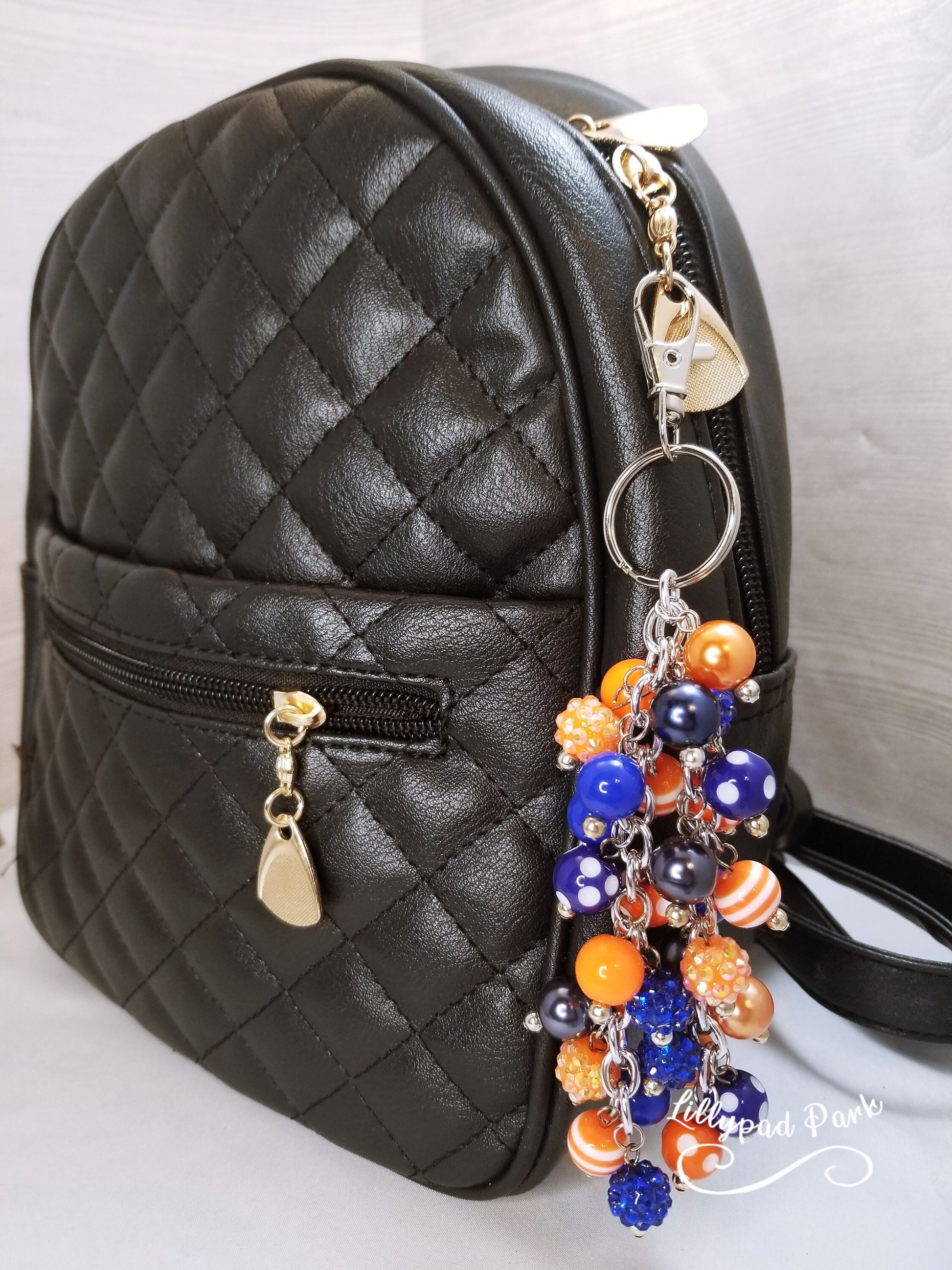 Handmade Beaded Purse Charm or Bag Charm that dangles like a keychain