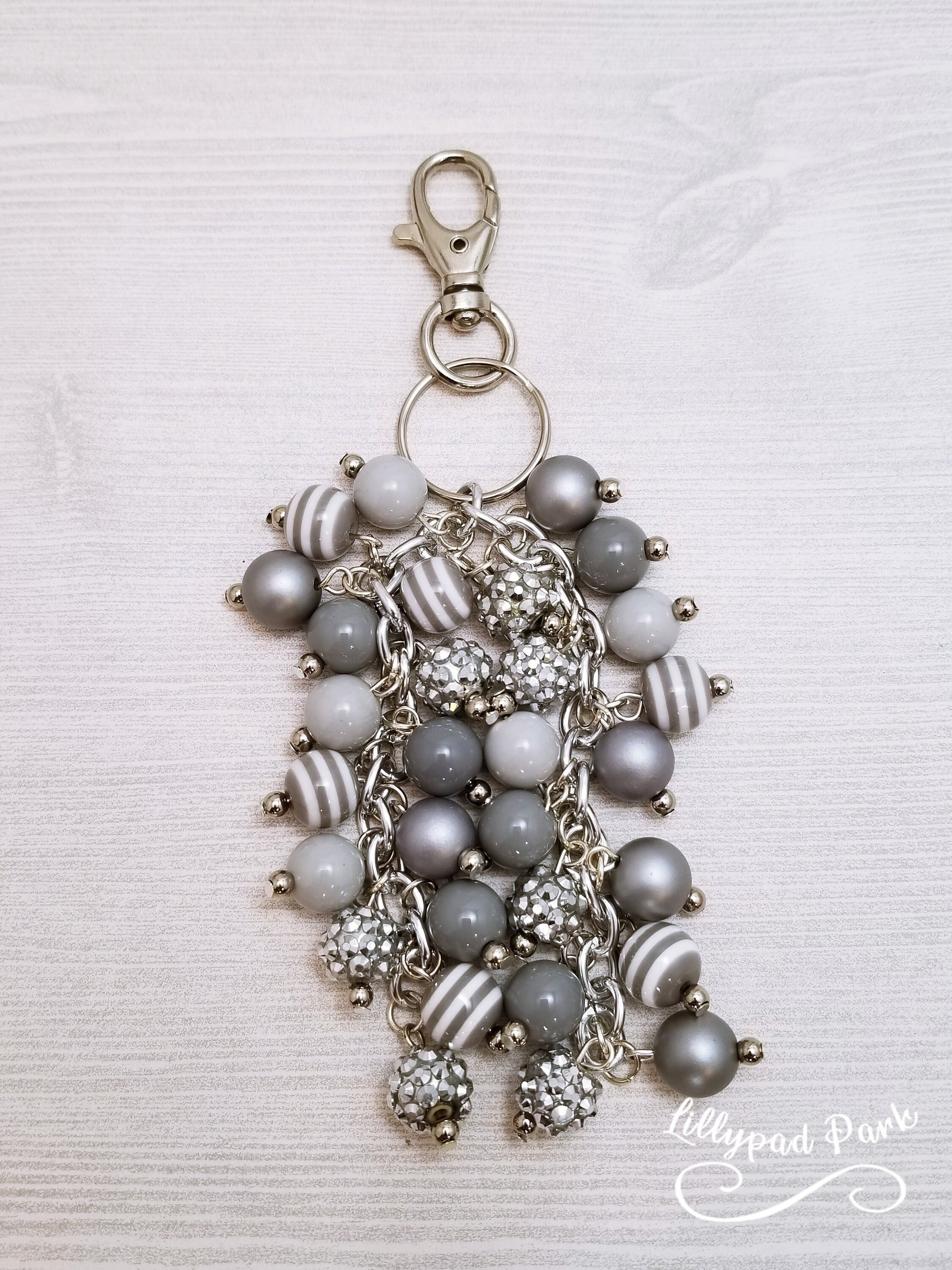 Handmade Beaded Purse Charm or Bag Charm that dangles like a keychain