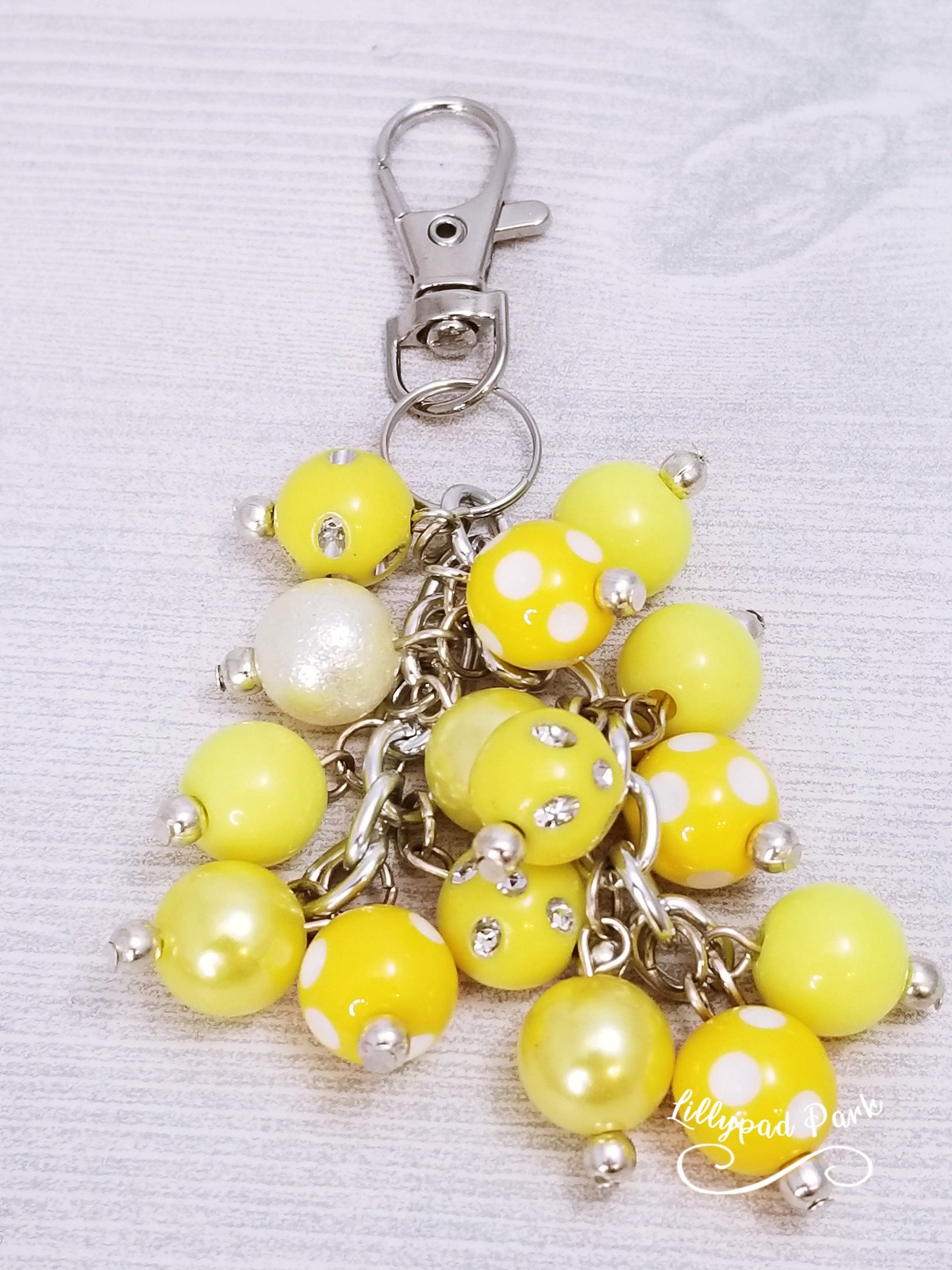 Handmade Beaded Mini Purse Charm or Bag Charm that dangles like a keychain