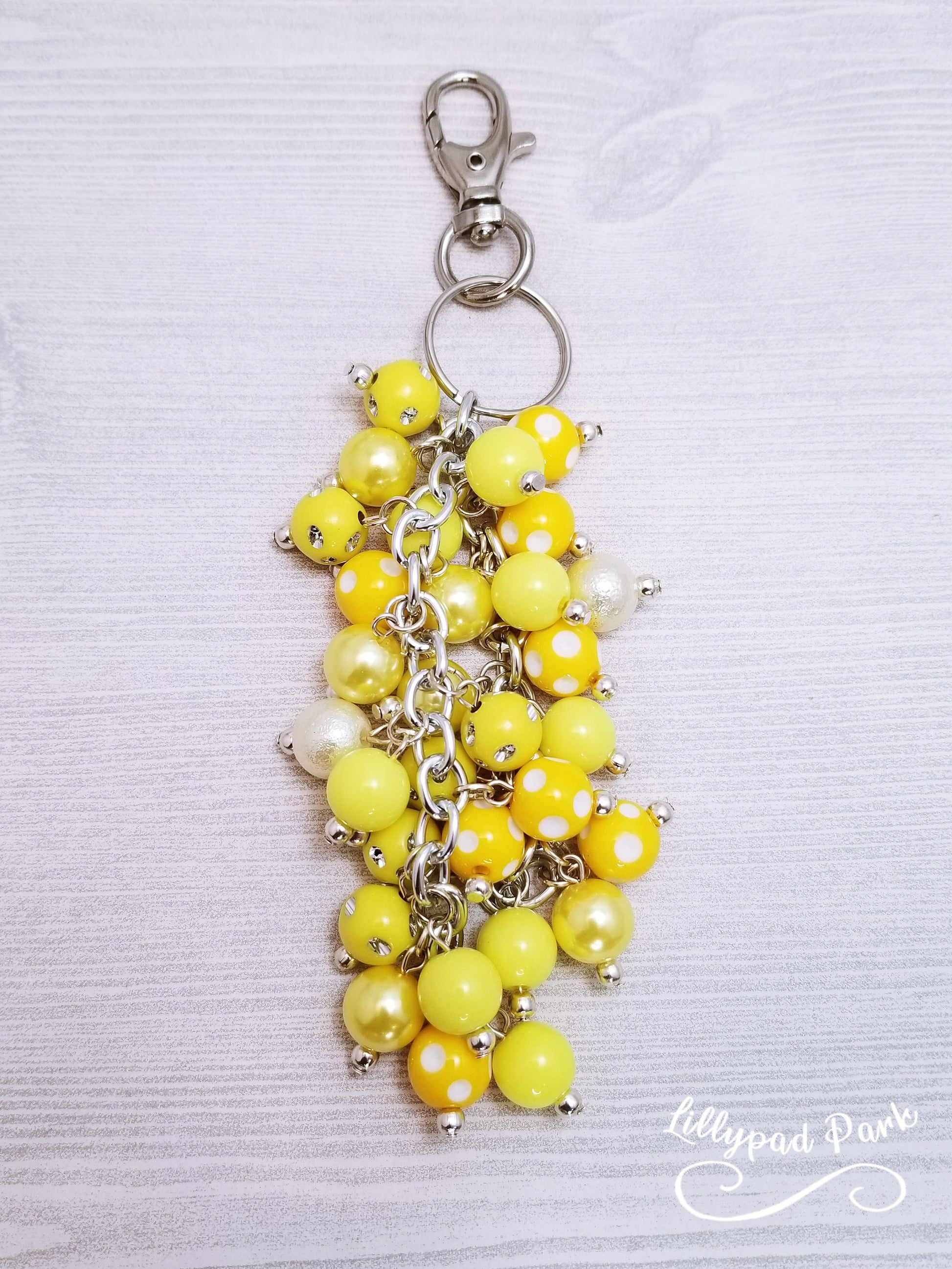 Handmade Beaded Purse Charm or Bag Charm that dangles like a keychain