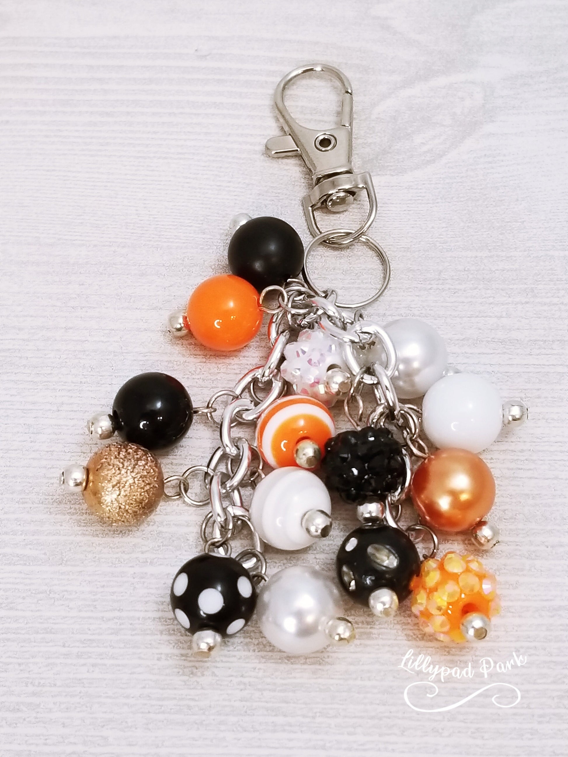 Handmade Beaded Mini Purse Charm or Bag Charm that dangles like a keychain