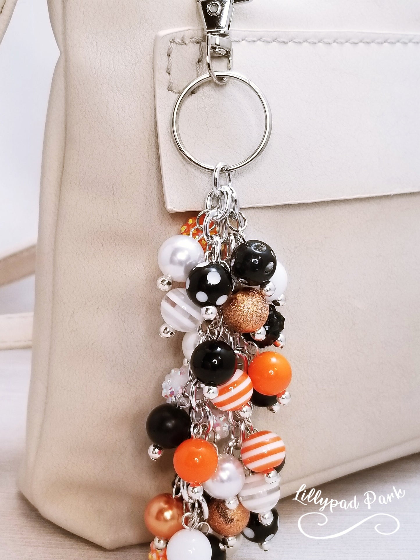 Handmade Beaded Purse Charm or Bag Charm that dangles like a keychain