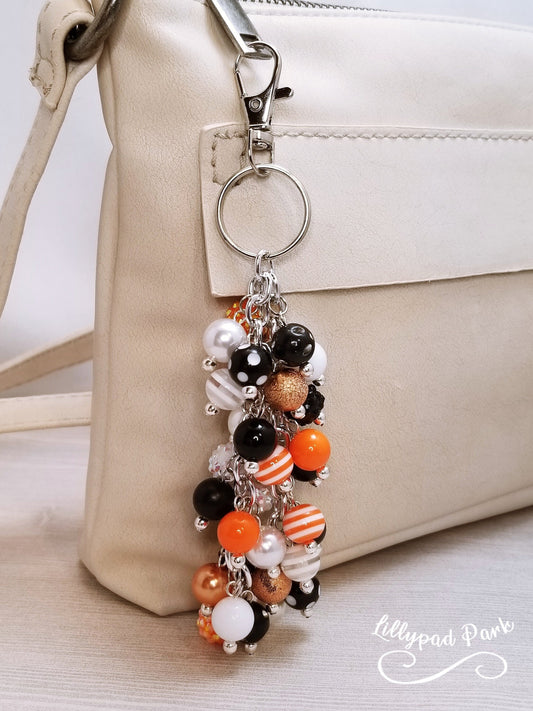 Handmade Beaded Purse Charm or Bag Charm that dangles like a keychain