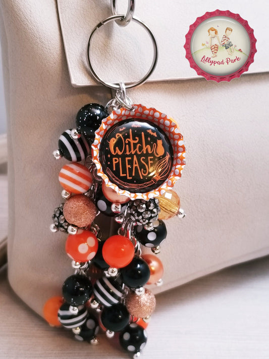 Handmade Beaded Purse Charm or Bag Charm that dangles like a keychain