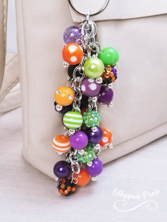 Handmade Beaded Purse Charm or Bag Charm that dangles like a keychain