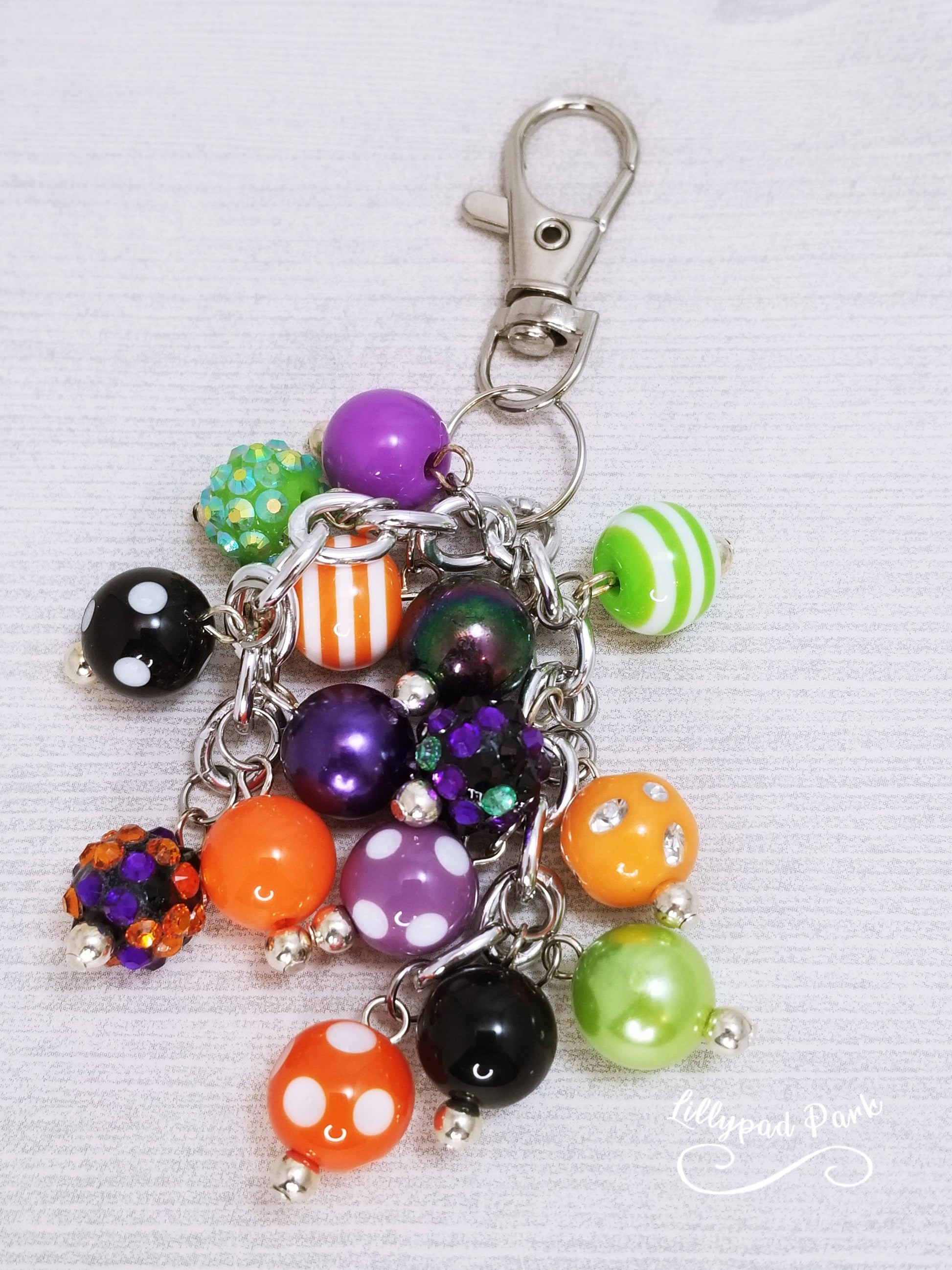 Handmade Beaded Mini Purse Charm or Bag Charm that dangles like a keychain