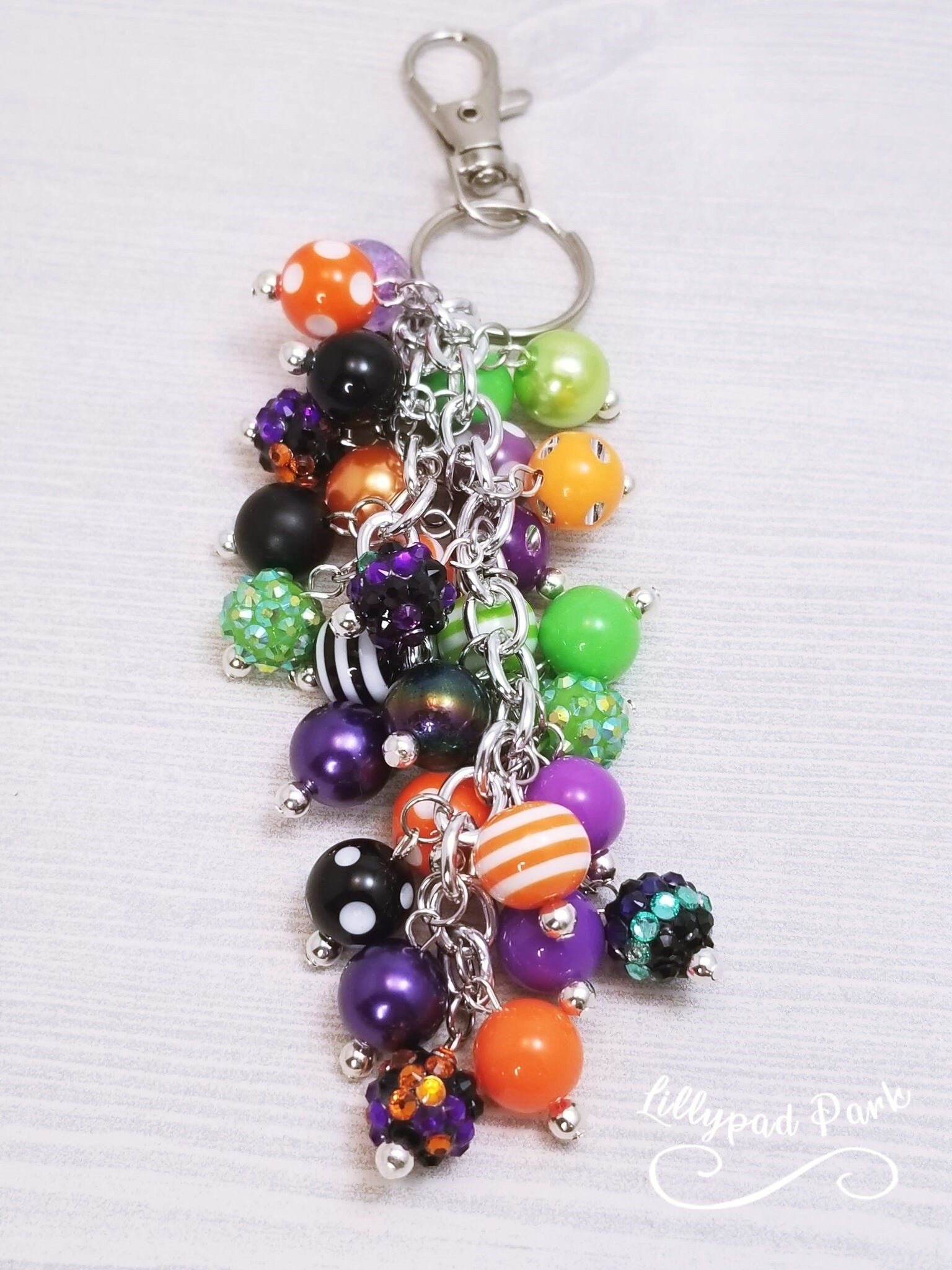 Handmade Beaded Purse Charm or Bag Charm that dangles like a keychain